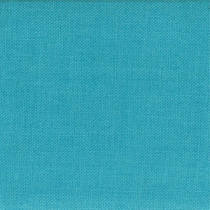 May include: A solid turquoise blue fabric with a subtle woven texture.
