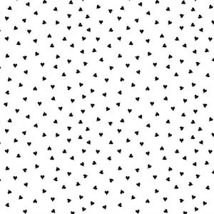 Take Heart Small Hearts White Black Fabric by J. Wecker Frisch for Riley Blake Fabrics