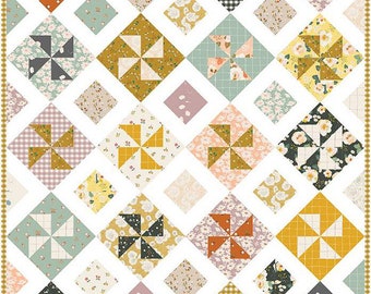 Spin Me Around Pinwheel Quilt PATTERN by Minki Kim for Riley Blake Designs