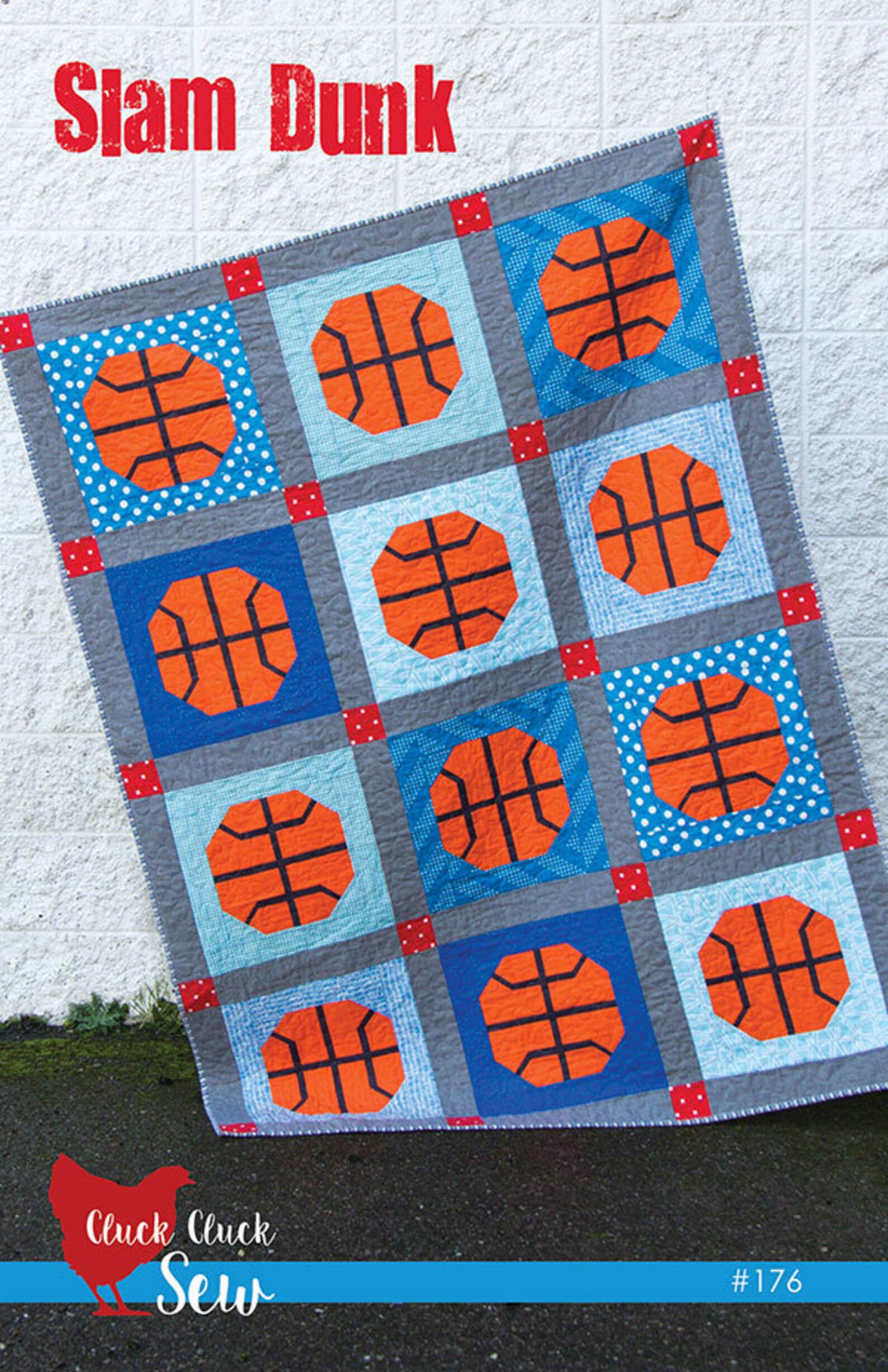 Slam Dunk Basketball Quilt PATTERN by Allison Harris for Cluck Etsy