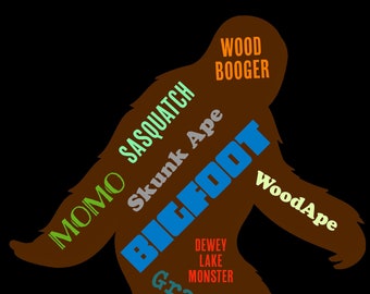 Bigfoot by many names sticker