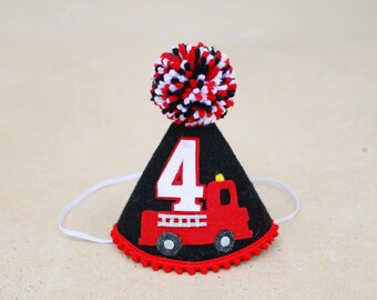 Fire Engine Hat Childrens Fine Knit Beanie Embroidered Fireman Sam Kids New