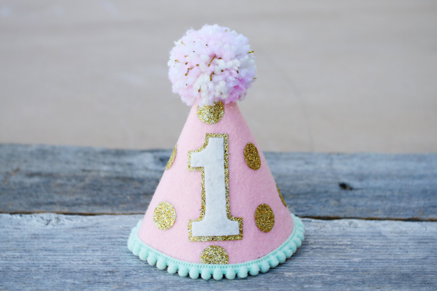 Girl First Birthday Party Hat Girl Dog 1st Birthday Hat