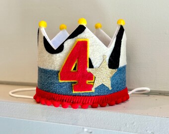 Cowboy Birthday Crown - Western Birthday Crown