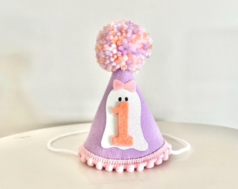 Spooky One Birthday Hat - One Spooky Girl  Party Hat - Ghost First Birthday Hat - Two Spooky Birthday - Happy Boo Day Party Hat