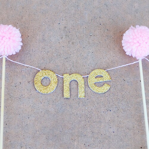 Girls 1st Birthday Cake Topper Cake Smash Topper Sprinkles Etsy