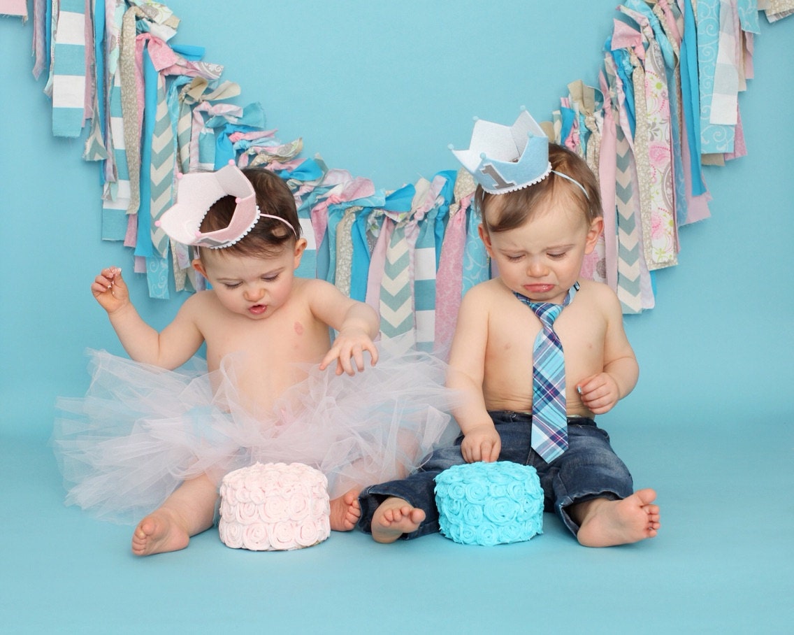 Junge und Mädchen Zwillinge erster Geburtstag Krone 1. Etsy