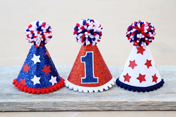 4th of July Mini Party Hat Red White 