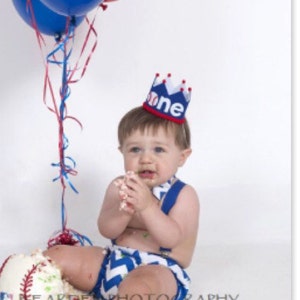 Boy 1st Birthday Football Crown Boys First Birthday Football Crown First Down Party Sports Birthday Super Bowl Party image 2
