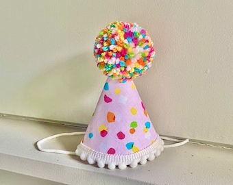 Dog Birthday Hat- Girl Sprinkles Birthday Hat - Girl 1st Birthday Hat - Donut Birthday - Ice Cream Party Hat