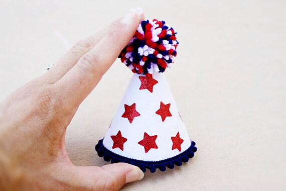 4th of July Mini Party Hat Red White 