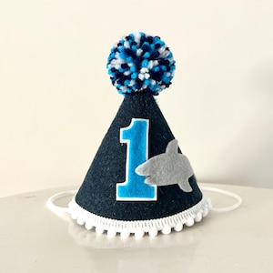 Shark 1st Birthday Hat- Shark High Chair Banner - Shark First Birthday - Big One