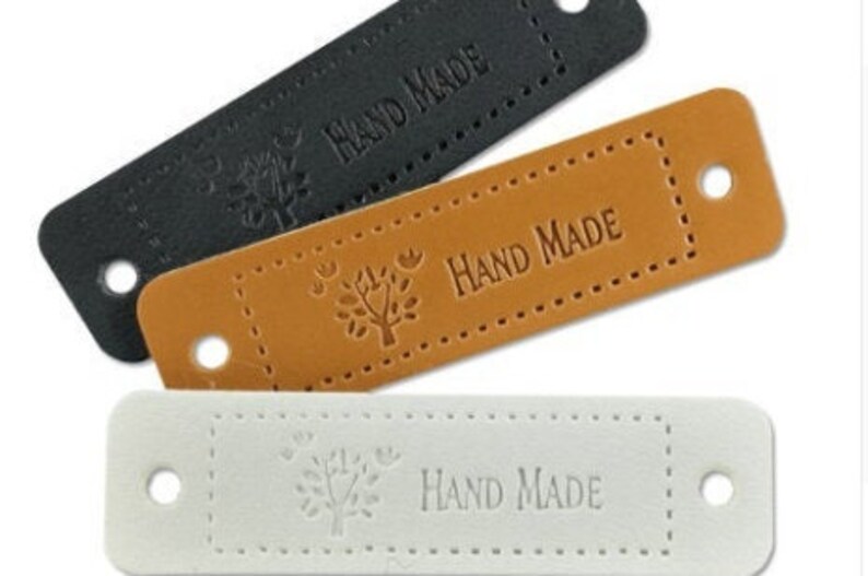 Leather tags for Handmade items Etsy