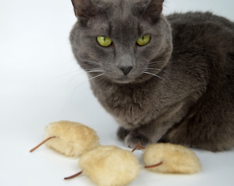 Sheepskin Furbits Cat Toys - Interactive Gift Set (3-Pack)