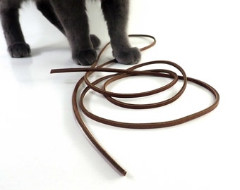Leather String Cat Toy – Interactive & Simple Chase Fun