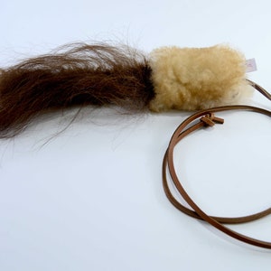 Unique Sheepskin Cat Teaser Toy – Flying Sheepalo Squirrel with Buffalo Tail