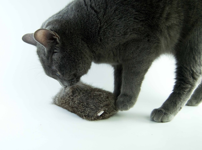 Rabbit Fur Cat Kicker Toy Real Rabbit Fur Cat Toy Bunny Kick Etsy