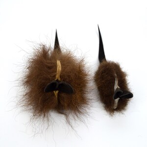 real buffalo bison fur cat toy mouse