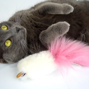 Floofy Feline Teaser: Sheepskin Refill Attachment for Cat Wands