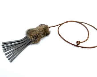 Fringe Frenzy: Rabbit Fur Teaser & Chase Cat Toy