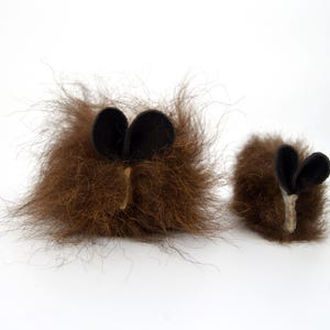 real buffalo bison fur cat toy mouse