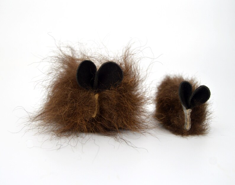 real buffalo bison fur cat toy mouse