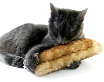 Large Sheepskin Catnip Kicker Toy – Bunny Kick Stick for Cats - Sustainable Fur
