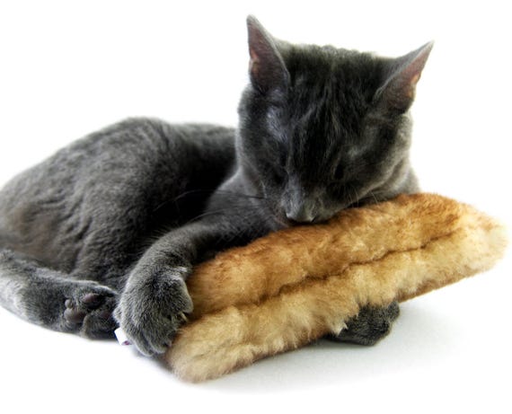 Cat Kicker Toy Kick Stick Bunny Kick Toy Catnip Kicker Made with Real Sheepskin Leather Large