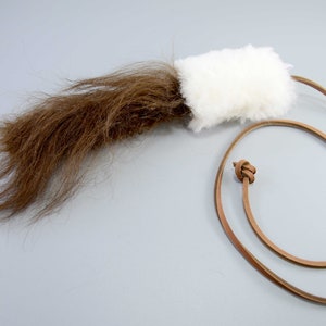 Unique Sheepskin Cat Teaser Toy – Flying Sheepalo Squirrel with Buffalo Tail
