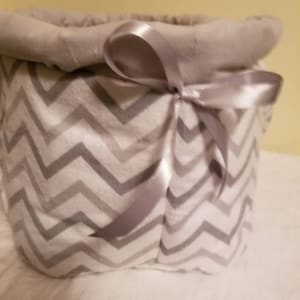 Chevron light gray, baby doll carrier.