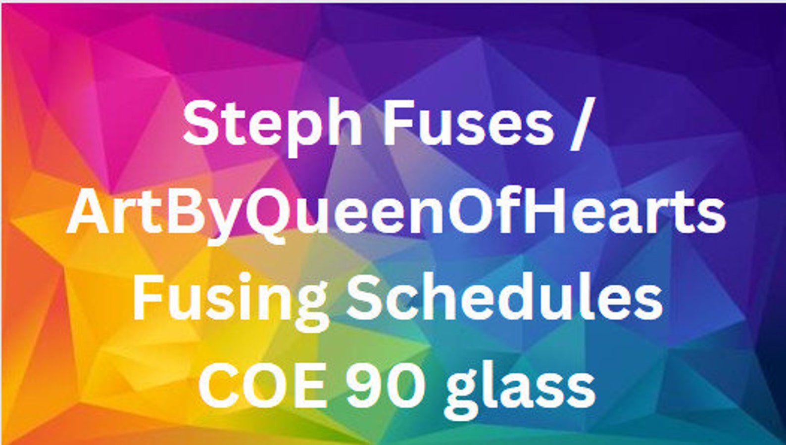 COE 90 Common Firing Schedules Full Fuse Firing Schedule Slumping
