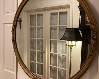 Round  Wall Mirror Decorative Vintage 33”