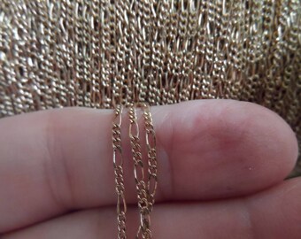 Raw brass 1.8mm figaro chain,20'-CHN29