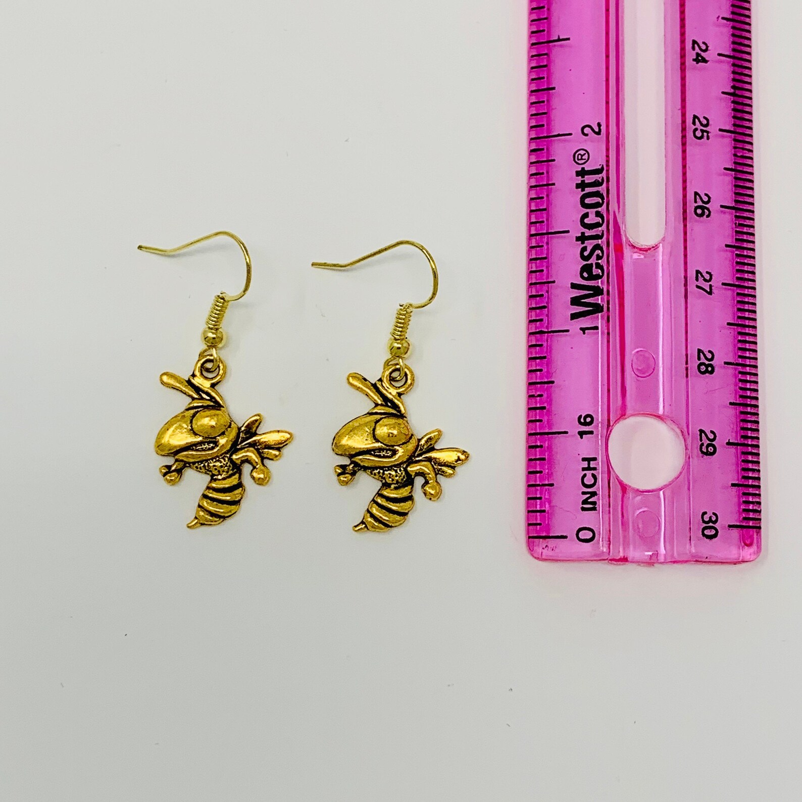 Gold Yellow Jacket Charm Earrings Yellow Jacket Earrings Etsy