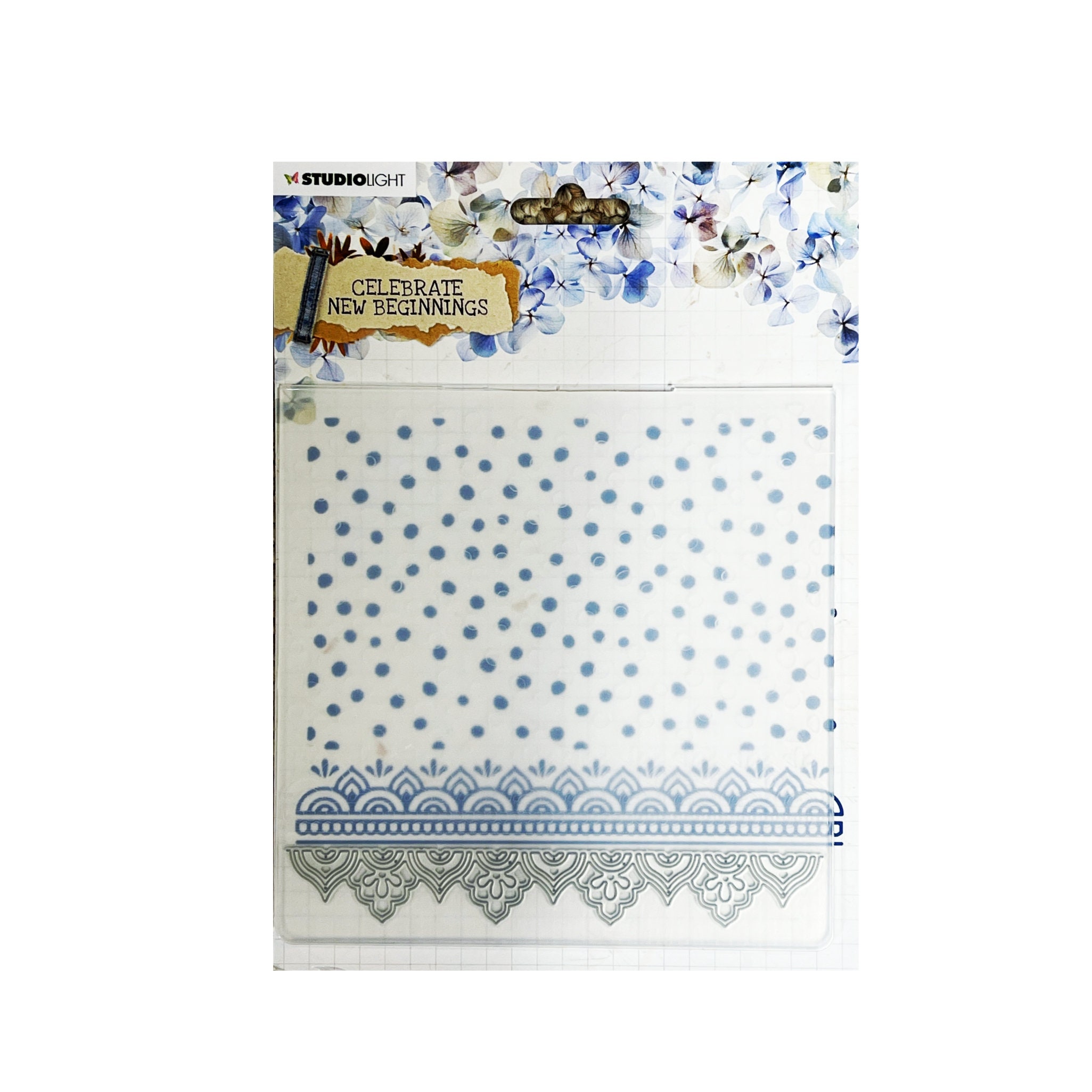 Embossing Folder Polka Dots and Lace Border Cut & Emboss Etsy