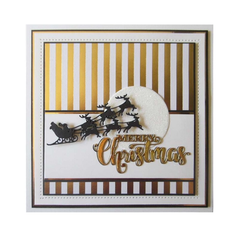 Stacked Merry Christmas Metal Die Cut Creative Expressions Etsy