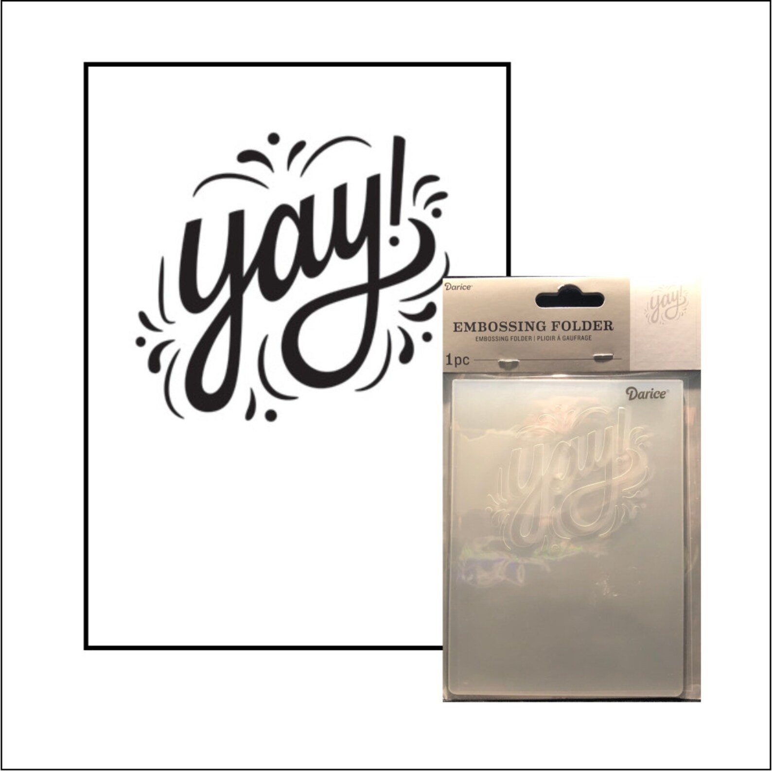 Embossing Folder Yay by Darice Congratulations Emboss Folders Etsy