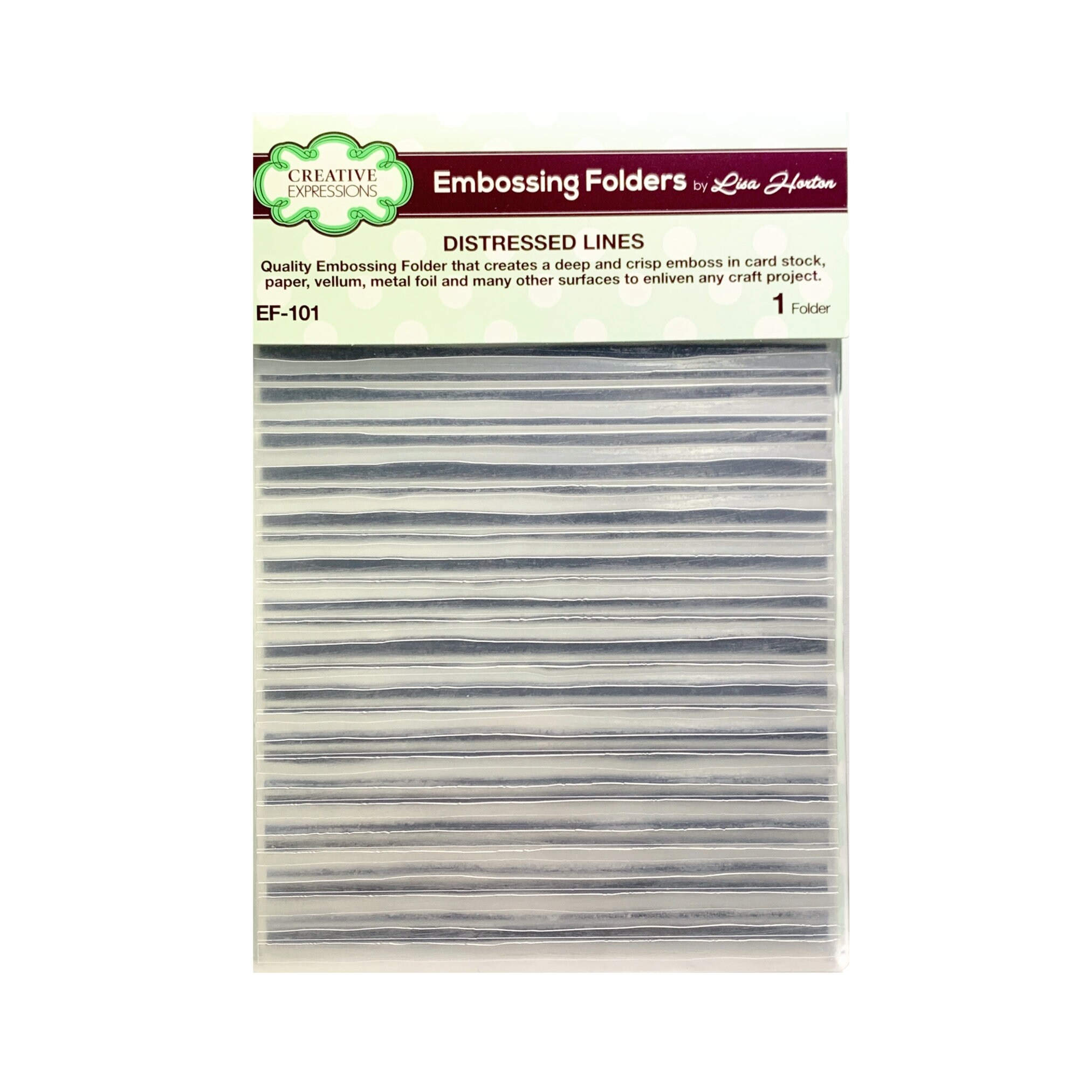Embossing folder Distressed Lines 3D by Creative Expressions Etsy