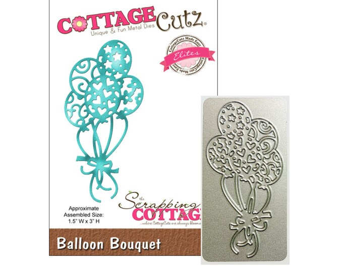 Metal Die Cut Balloon Bouquet Cottage Cutz Cutting Dies Birthday Handmade Cards,scrapbook