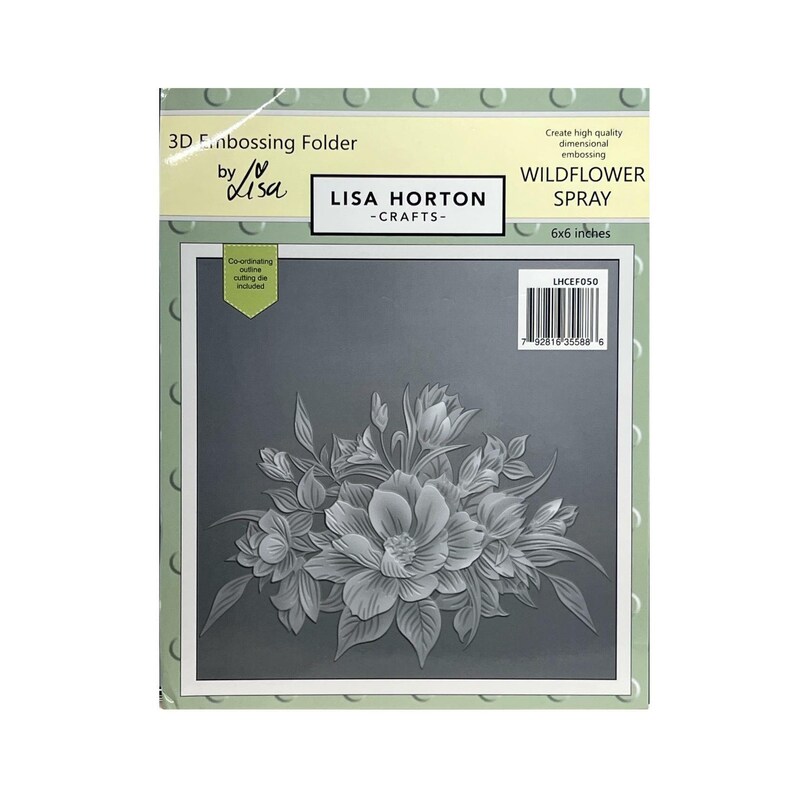 Wildflower Spray Embossing Folder Die Set Lisa Horton Craft Etsy UK