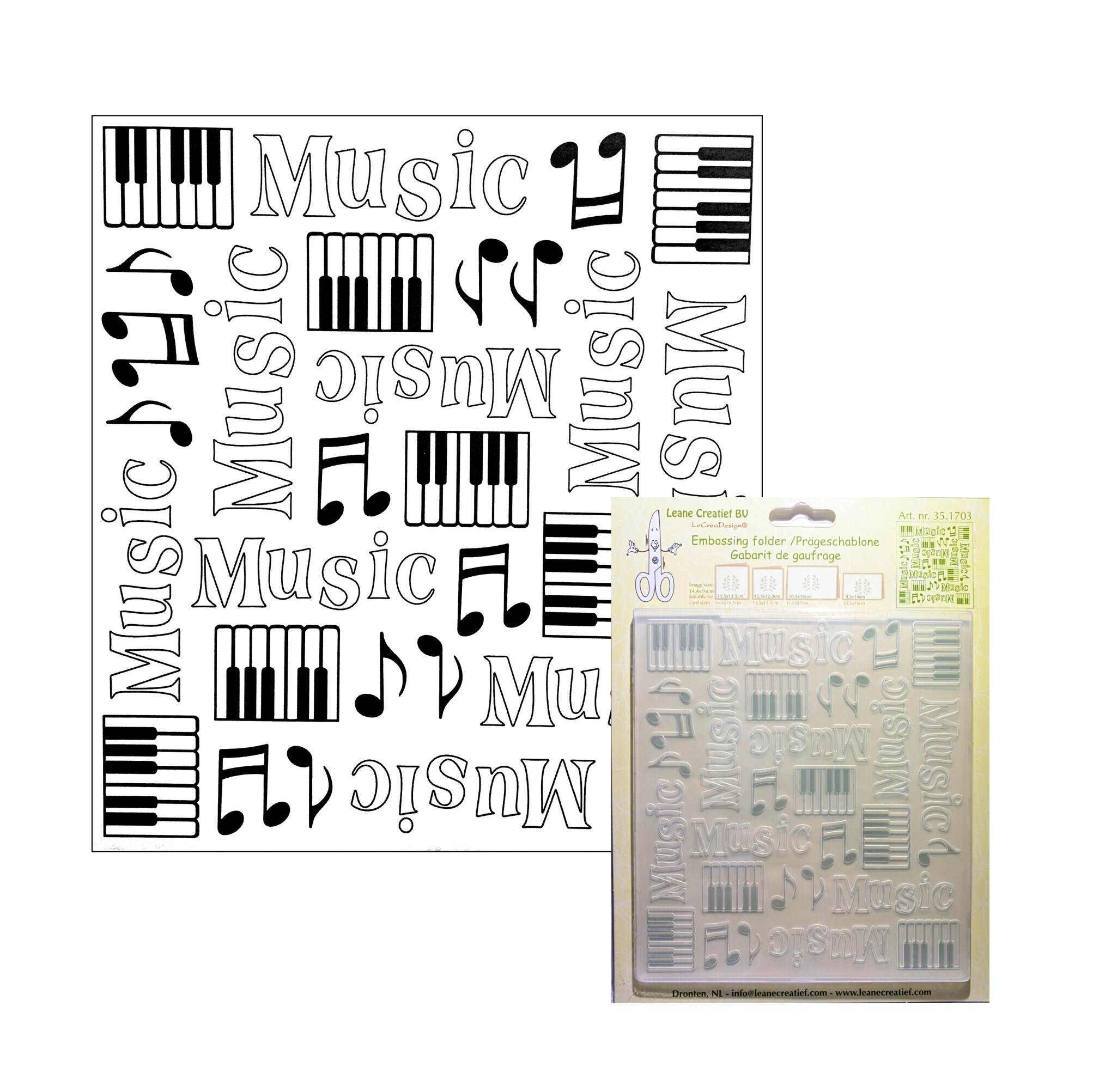 Embossing folder Music by Leane Creatif embossing folders Etsy