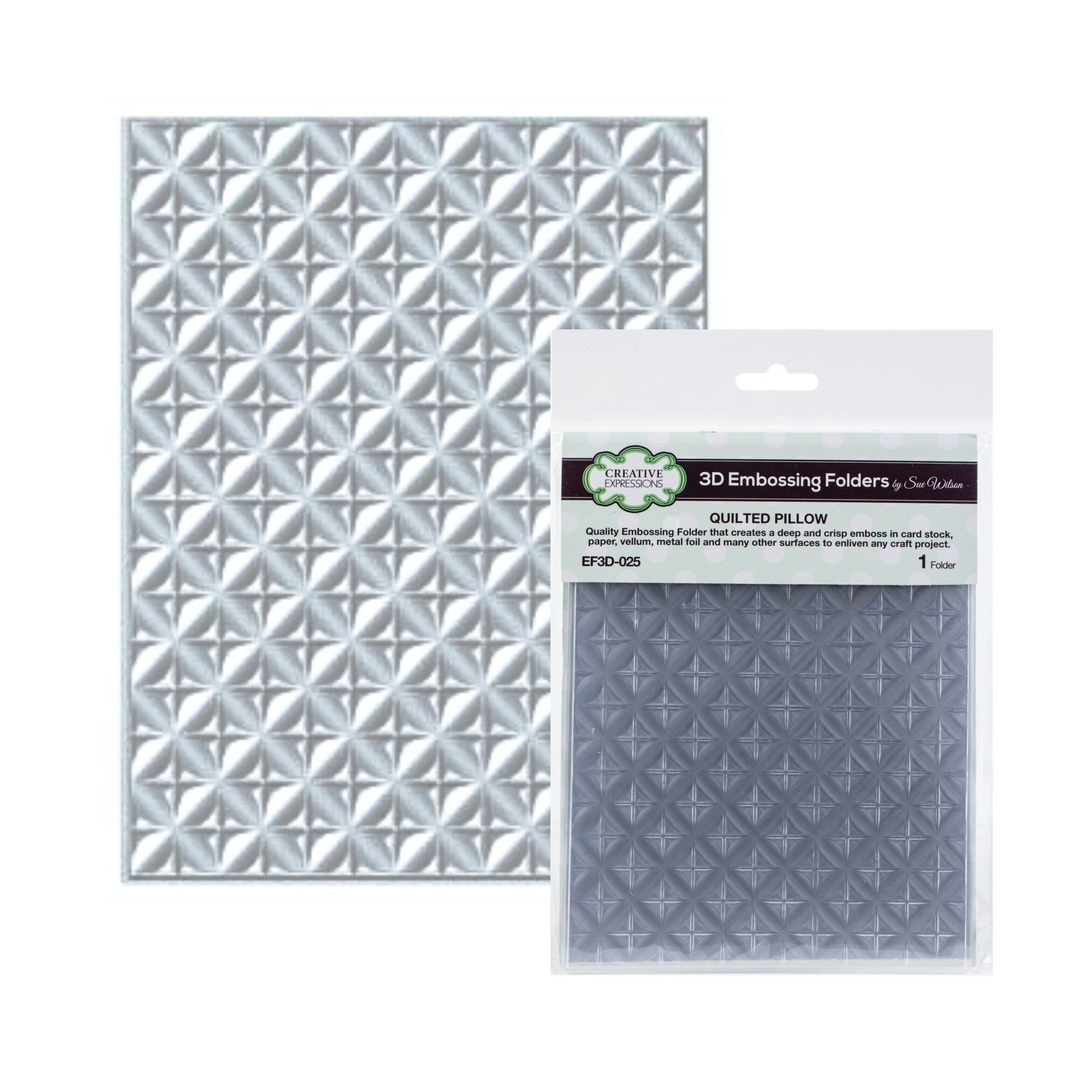 Embossing Folder Quilted Pillow 3D Diamond by Creative Etsy