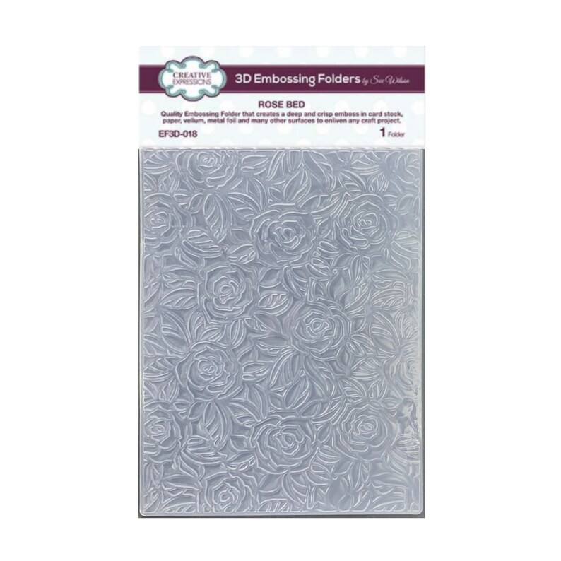 Flowers Embossing Folder Rose Bed 3D by Creative Expressions Etsy