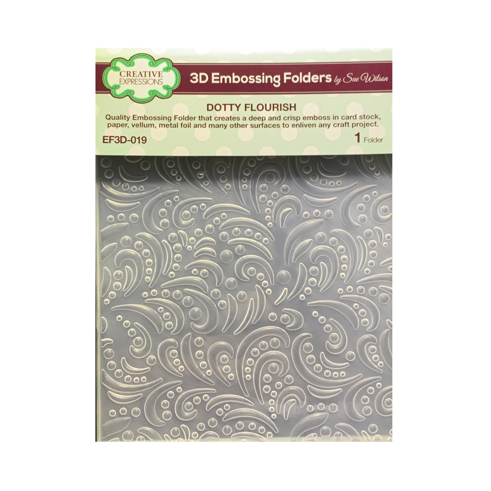 Dotty Flourish Embossing Folder 3D by Creative Expressions Etsy