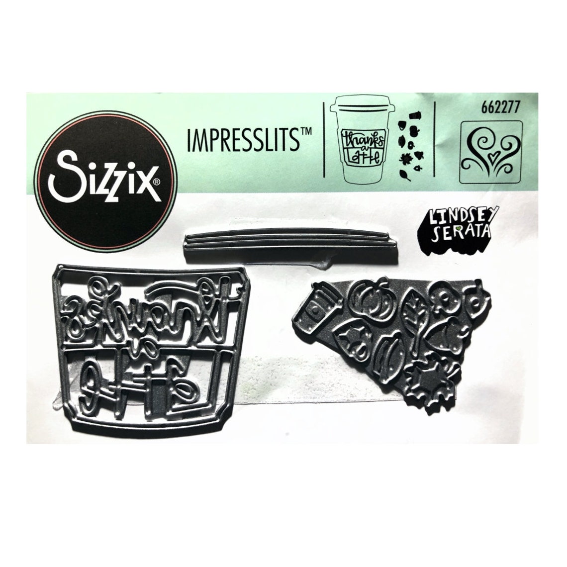 Coffee Embossing Folder Thanks a Latte Sizzix Die Cut & Etsy