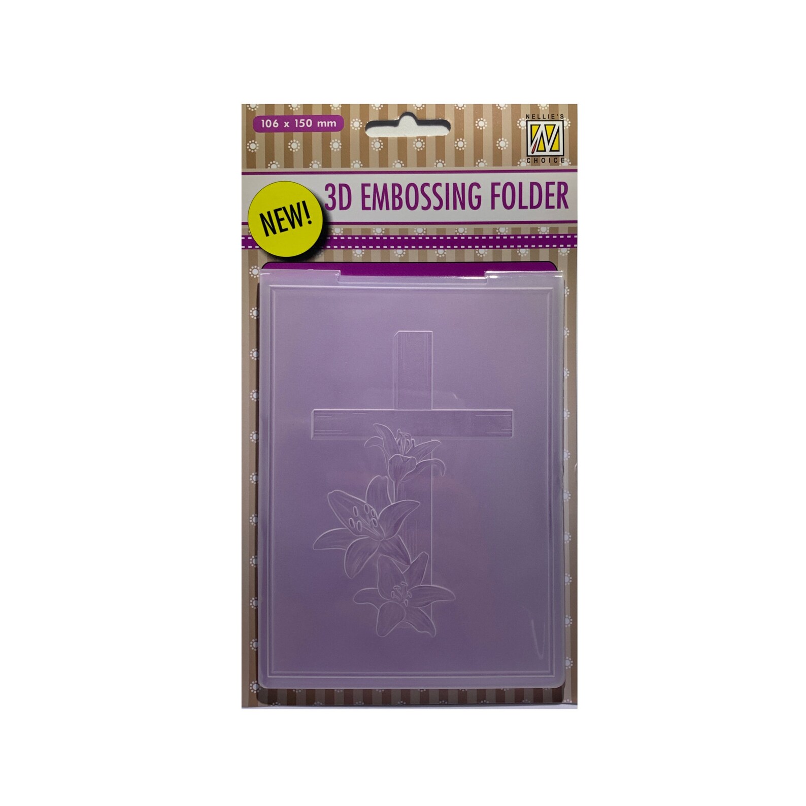 Embossing Folder Cross With Lilies 3D Nellie Snellen Craft Etsy