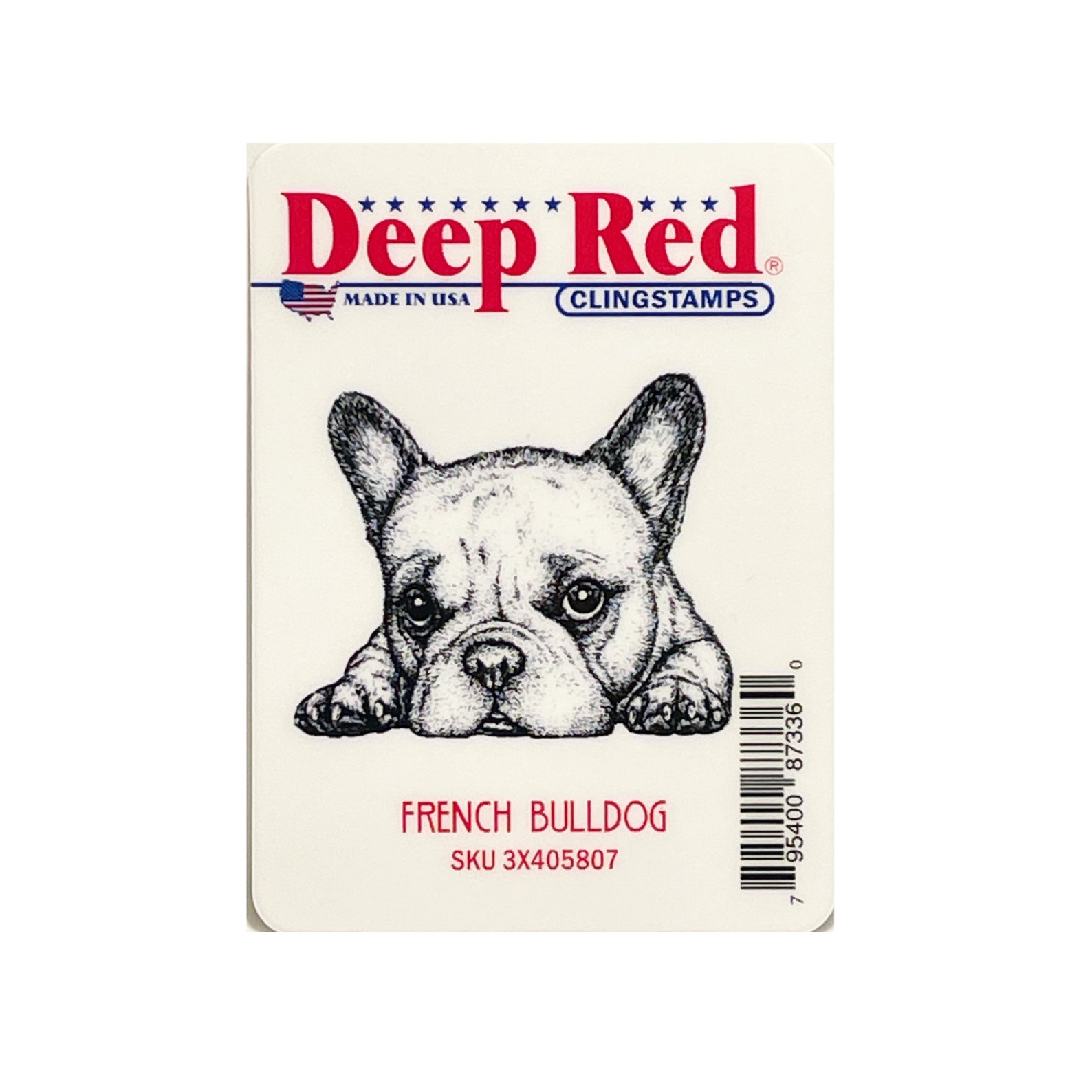 Dog Cling Stamp Français Bulldog Animals Pets Puppy Deep Red Etsy