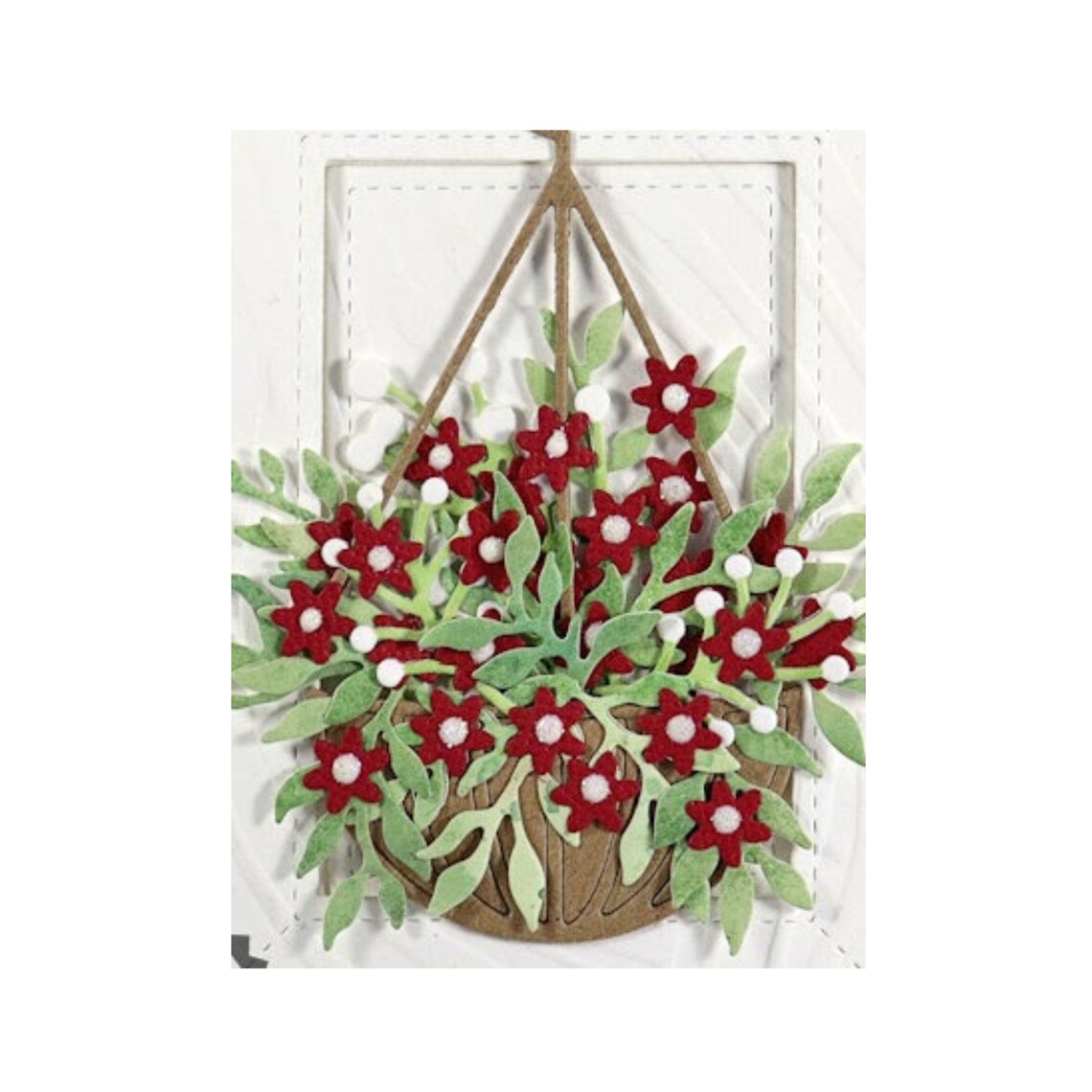 Flower Pot Hanging Basket Die Cut Impression Obsession Metal Etsy