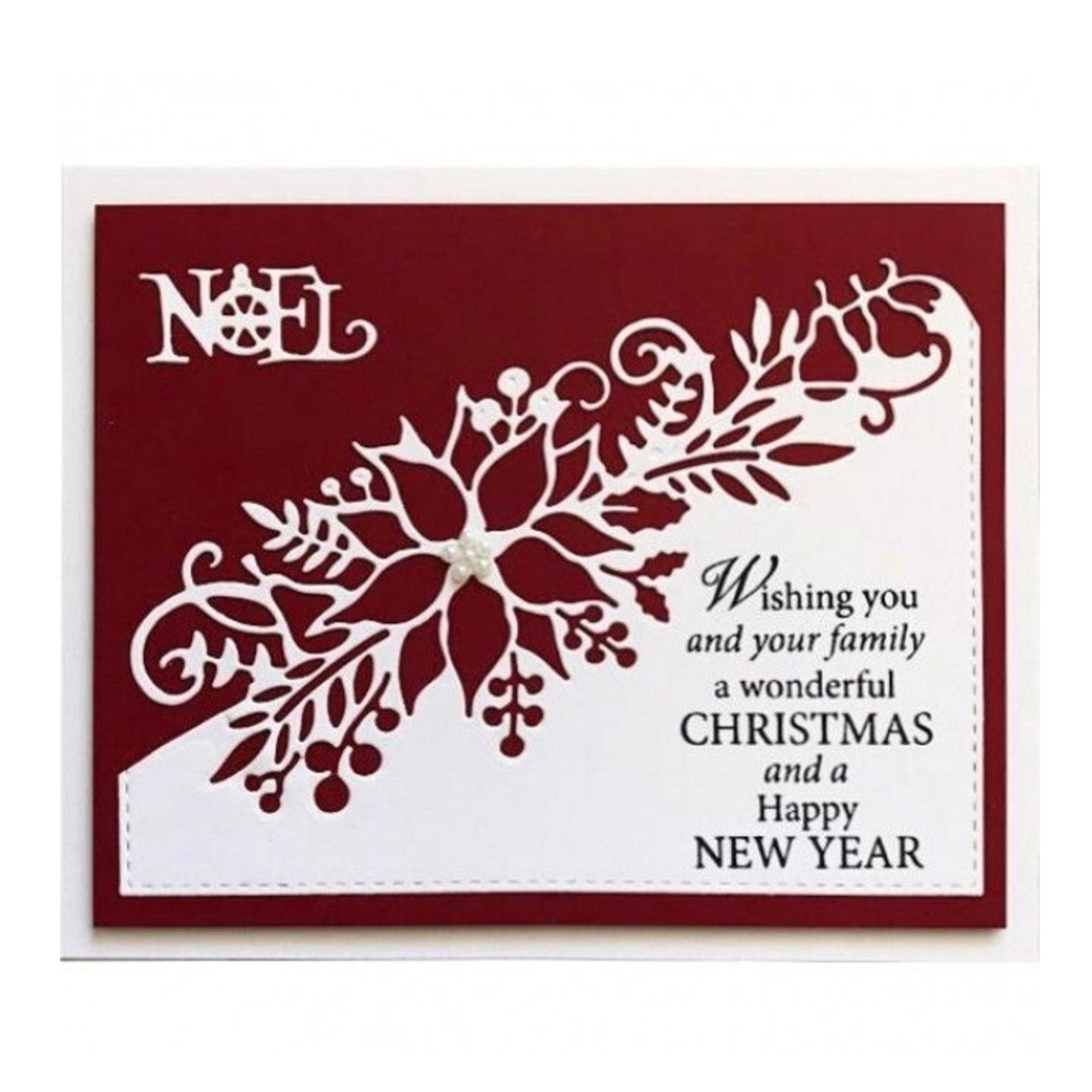 Christmas Metal Die Cut Poinsettia Edger Border Cutting Dies Etsy