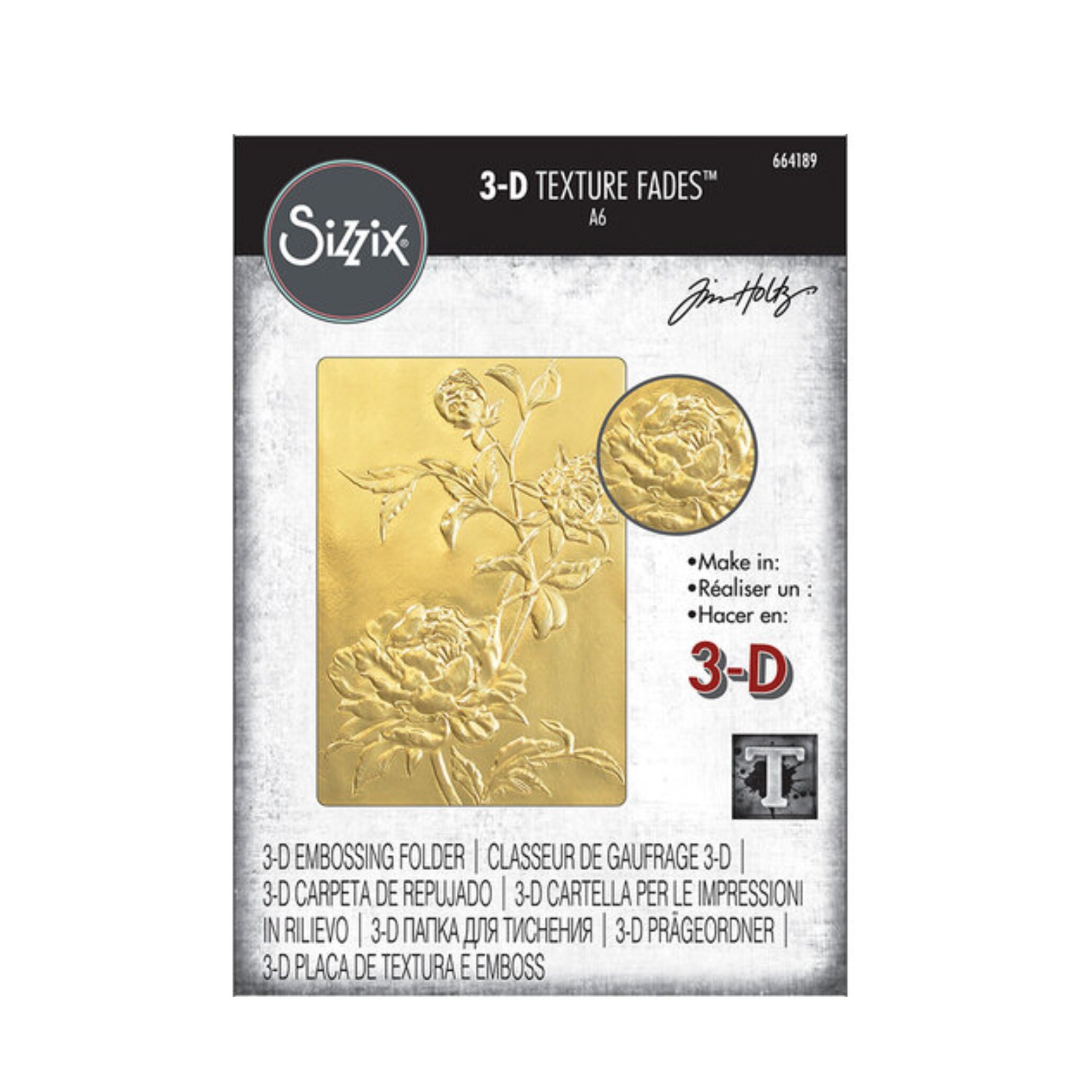 Craft Supplies & Tools Embossing folder Burst 3D Cutting die Sizzix Tim